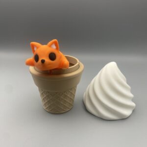 Secret Ice Cream Container 🍦 Hidden Storage Box with Surprise Toy | Cute 3D Printed Gift